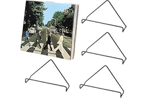 MIMZEMAMZ Soporte Vinilos Pared, 4 Piezas Expositor Discos Vinilo Mueble para Vinilos Estanteria, Soporte para Discos de Vinilo LP Vinyl Records, Negro