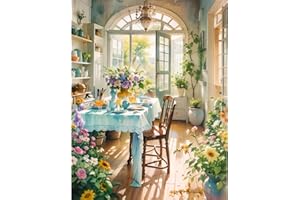 LAISLLA Pintura por Números para Adultos, DIY Pintura por Números, Kit de Pintura al óleo de Lienzo para con Pinceles Sin Marco 40X50 CM (Cabañas)