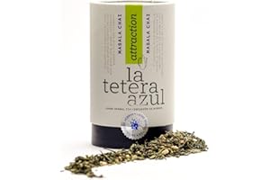 LATETERAZUL LA TETERA AZUL Té Verde Premium Con Canela Y Jengibre. Masala Chai. Bote A Granel De 115 Gramos Para 38 Infusiones.