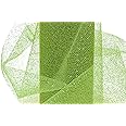 ProKart Premium Net Fabric Mesh Solid Glitter Cloth for Flower Bouquet, Trousseau Packing, Fabric for Gift Wrapping, Party Hall Decor, Sweet Boxes, Gift Decoration (10 Meters, Green Gold)
