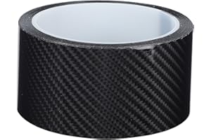 YMIKO Paski z Włókna Węglowego Odporne na Zarysowania z Włókna Węglowego Osłona Krawędzi Drzwi Samochodu Naklejka Detailing Wrap Folia Ochronna Detailing Winylowa Taśma do Owijania(5CM*3M)