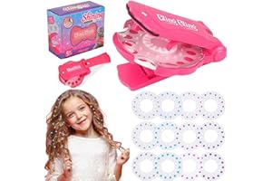Yizemay Hair Gem Stamper, Hair Braider with 180 Rhinestone Hair Gems Hair Bedazzler Blinger Gem Stamper Hair Gems Machine Bling Bling Hair Blinger Birthday Presents Toy for Girls