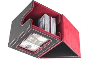 Biniveil Caja de baraja Commander,Estuche para baraja de cartas Commander - Caja expositora de cubierta Commander con cierre magnético,Protector de juego de cartas para reunir 100 cartas con fundas