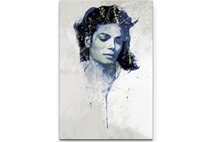 Paul Sinus Art Michael Jackson V 90 x 60 cm sur toile tendue prête à être accrochée