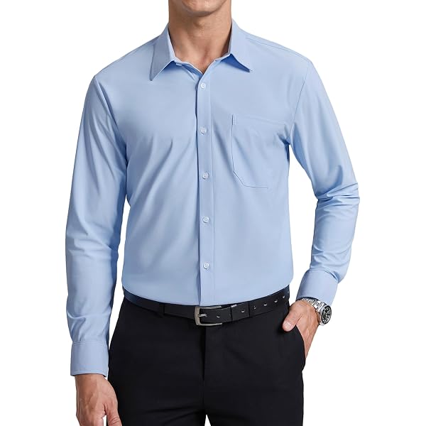 Camicia Elegante Uomo TAILORBYRD Manica Lunga - Check Blu/Bianco, Morbida E Stretch