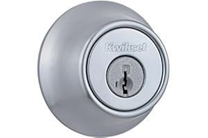 Kwikset 96600-576 Satin Chrome 660 Single Cylinder Deadbolt Featuring SmartKey Security, 1 Count (Pack of 1)
