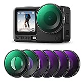 K&amp;F CONCEPT 6'lı HD Filtre Kiti DJI Osmo Action 6, CPL ND8 ND16 ND32 ND64 Siyah Dif&uuml;zyon 1/4 ile Uyumlu - &Ccedil;ok Katmanlı HD Nan