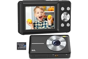 SIXTARY Digitalkamera Fotokamera FHD 1080P 44MP Fotoapparat,Kamera Digital mit 2.4" LCD Wiederaufladbare 16X Digitalzoom, Tragbare Digitalkamera für Teenager, Kinder, Anfänger(1*Batterie)