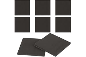 SALBSEVER 8 Stück Schaumstoff Selbstklebende Schaumstoffplatte Schwarz Zellkautschuk Selbstklebend 100mm x 100mm x 6mm Schaumstoff Platten mit Kleberücken Rutschfest Stoßdämpfung Schaumstoffmatte für Möbel