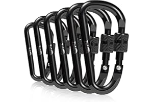 Zalava Carabiner Clips, D Ring Locking Carabiners, Aluminum Alloy Key Chain Hook for Camping, Fishing, Hiking Traveling, Durable and Lightweight