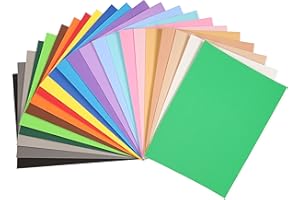 Mondo Tessuti - Gomma Eva Crepla Fogli di Tessuto in Schiuma Moosgummi Spessore 2mm. Pacco Assortito di 22 colori. Fogli 33x25 Foamy Fommy Ideale per Torte, Feste, Nascite, Eventi, Fai Da Te