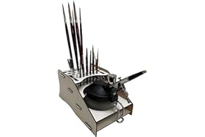 Silu- Silu Organisateur de peintures, pinceaux et flacon de nettoyant d’aérographe pour établi, maquettes, modélisme, figurines Warhammer 40k
