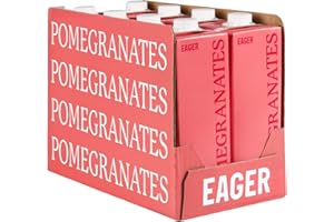 Eager Pomegranate Juice Drink Naturally Sweetened, Refreshing Fruit Drink, 1 Litre (Pack of 8)
