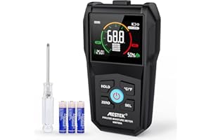 Misuratore Umidità Legno Rivelatore di Umidità Muri MESTEK Indicatore Igrometro Umidità Senza Ago Digitale LCD Display Allarme Calibrazione di misurazione per Legni Muri Pavimenti Legno Tenero Gesso