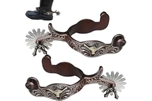 MOYIW Western Cowboy Boot Spurs, Muteitt Horse Spurs, Antique Western Style Horse Spurs, for Men Women Riding Equestrian Training
