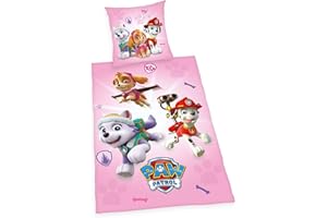 KLAUS HERDING GMBH Herding PAW PATROL komplet pościeli, dwustronny motyw, poszewka na kołdrę 135 x 200 cm, poszewka na poduszkę 80 x 80 cm, bawełna/renforcé