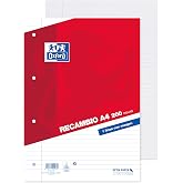 Oxford, A4 Lined Sheets, Perforated, 200 Sheets, Refill Filing