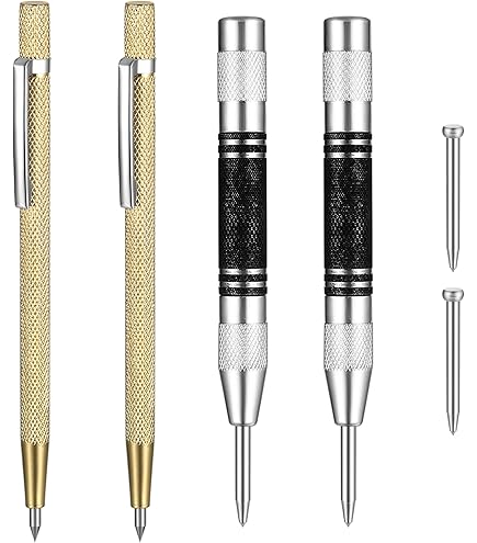 Lot De 5 Poinçons Centraux Starrett – Modèle S 117, Métal, Occasion