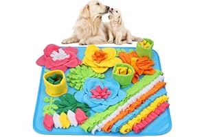 ORIA Alfombra Olfativa Perros, Alfombra de Actividades para Mascotas, Juguete Interactivo de Alimentación, Duradera y Antideslizante, Lavable para Cachorros de Razas Medianas y Pequeñas (39 x 39cm)
