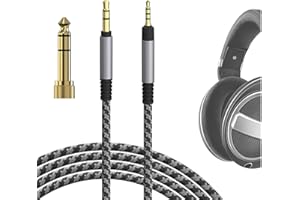 GEEKRIA Cavo audio compatibile con Sennheiser HD620S,HD599SE,HD599,HD598,HD598SE,HD560S,HD598SR,HD400PRO,HD579,HD569,cavo di ricambio in nylon intrecciato da 1/8" (3,5 mm) a 2,5 mm (10 piedi / 3,0 m)