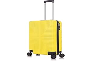 DK Luggage EasyJet Underseat Cabin Hardshell 4 Wheel Hand Luggage ABS-30 Carry on 17” Yellow