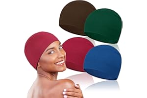 TSKNOMO 4 Stück Chemo-Kopfbedeckungen für Frauen, Chemo-Kappen, Schlafmütze gegen Haarausfall