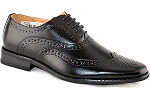 GOOR Jungen Leder gefüttert Spitze bis Hochzeit Smart Brogue Schnürhalbschuhe Schwarz formale Schuhe Größe 13–5