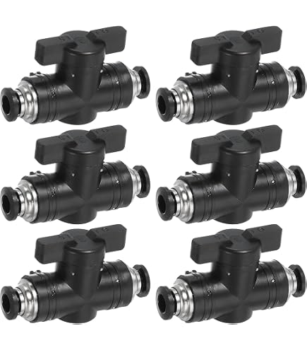 Pneumatisches Kugelventil 12 Mm OD – Push-to-Connect, Kunststoff/Kupfer, Für Luft & Hydraulik – Betriebsdruck Bis 145 Psi