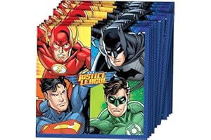 Unique Party 49962 - Tovaglioli di Carta - 16,5 cm - Justice League Party - Confezione da 16