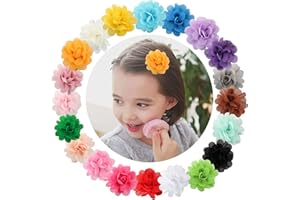 Baby Haarspangen, Discoball 20 Stück Chiffon Haarspangen Mädchen, Kinder Haarspangen Haarklammern für Mädchen Haarclips für Baby Kinder Baby Haarspange (Stil 1)