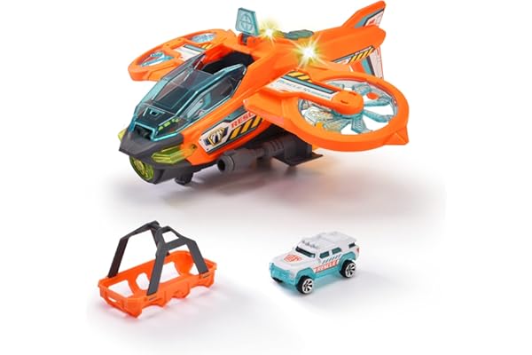 Dickie - Rescue Hybrids - Sky Patroller - Sons et Lumières - Véhicule Métal 1/64ème Inclus - Dès 3 Ans - 203794000ONL Multicolore