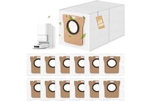 RONGZY 12 Pack Bolsas de Polvo para Dreame L10s Ultra / L10 Ultra/L20 Ultra/D10 Plus Bolsas de Aspiradora para Xiaomi X10+ / X20+ Bolsas de Vacio Respuesto para Aspiradora Replacement Repuesto 2.5L