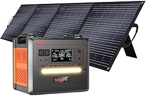 CELLPLAY SolarPlay Generateur Electrique Portable avec Panneau Solaire 200 W, Station D'alimentation Portable LiFePO4 2304 Wh, 2 Prises AC 230 V 2500 W, Alimentation Mobile Pour Camping, Bricolage et Comme