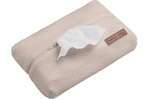 ‎BO BABY'S ONLY BO Baby's Only - Baby Feuchttücherbezug Classic - Gestrickte Feuchttücher Box - Feuchttücher Bezug aus Baumwolle für Baby Wipes - Baby Feuchttücher Organizer für Wickeltasche - Sand