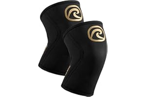 Rehband 5mm Benda per ginocchio Powersport, fascia per ginocchio per Cross Fit e allenamento pesante in neoprene, stabilizza le ginocchia