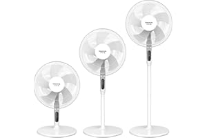 Taurus Ice Brise 3en1 - Ventilador sobremesa, ventilador medio y ventilador columna, digital, control remoto, diámetro 40cm, 3 velocidades, 5 aspas, temporizador, oscilación, inclinación, cable 148cm