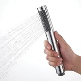 Dexpally Cylindrical Shower Head, High Pressure Shower Head, Anti-Limescale Shower Head with 66 Anti-Limescale Nozzles, Handh