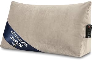 Läskudde för säng soffa och sänggavel 70 cm bred - stor triangulär kilkudde ryggkudde – soffkudde ryggstöd ländkudde för att