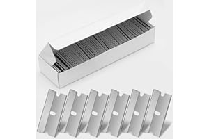 ETRADEMART Scraper Blades, 100 Pcs Sticker Remover Plastic Sraper Blade Glass Scraper for Car, Ceramic Hob Decal Remover Non Scratch Oven Paint Scrapper