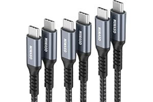 Nimaso Kabel USB C na USB C [3-pak/0,3 m + 1 m + 2 m], kabel do ładowania USB typu C PD 60 W 20 V/3 A do Galaxy S21 Ultra S20 S10 S9,Note 10, Huawei P30 P20,Google Pixel 3a XL, iPad Pro 2021/2020202020/20/2018, MacBook Pro