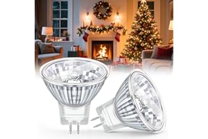 Blakapoo MR11 GU4 12V 10W Lampadine Alogene, GU4 Bi-Pin Base 30°Beam Angle, Dimmerabile Alogena Spotlight Bianco Caldo 2800K, 35mm*35mm, Lampadina di Ricambio per Fibra Ottica Xmas Tree, 2 Pezzi