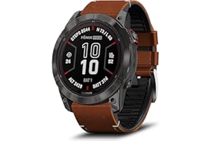 LanQii Pasek QuickFit 22 mm do Garmin Tactix 8 47 mm / Garmin Descent G2/G1 Solar/Epix (Gen 2)/Epix, skóra + silikonowy pasek zamienny do Garmin Fenix E 47 mm / Fenix 8 47 mm / 7 Pro / 7 / 6 / 6 Pro /