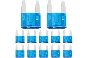 ALLECIN 50 Piezas 15A Fusibles Coche Mini 15Amp Fusible para Coche 15Amperio MINI Auto Fuse para Moto Coches Camiones Caravana Camper