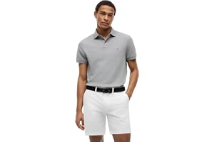 Tommy Hilfiger Men’s Short Sleeve Regular Fit Polo Shirt with Button Placket