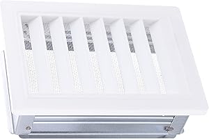 Upmann, Rejilla de ventilación Kunstst Marco de montaje y flieg, 100x160 mm, Blanco, 1 pieza, 50161