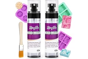 BLINGFUN Rilasciatore di stampi per olio in silicone, spray per la produzione di candele e resina epossidica, rilascio di olio siliconico ad asciugatura rapida, agente di rilascio professionale antiaderente