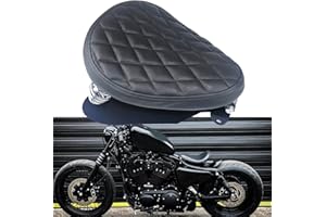 BREDUXSER Motorrad Bobber Sitz, Motorrad Solo Sitz Mit Federhalterung Grundplatte Für Sportster Achtundvierzig 48 XL883 1200 Chopper Custom