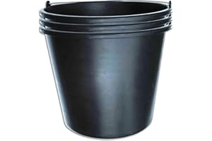 WOHNKULT Stella Bucket - 3 secchi da cantiere, colore: Nero (20 litri)