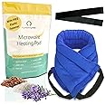 My Heating Pad Microwavable s for Lower Back, Neck, and Shoulder Pain Relief - Moist Microwave for Muscles and Joints - Microwave Hot Pack Heat for Cramps -1 Heat Pack Blue-Lavender Scent