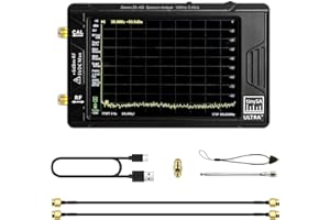 HamGeek New TinySA ULTRA+ ZS-406 Spektrumanalysator 100kHz-5,4GHz, Handheld Frequenzanalysator Signal Generator mit 4inch Display, 32GB Speicherkarte und integrierter 5000 mAh Akku